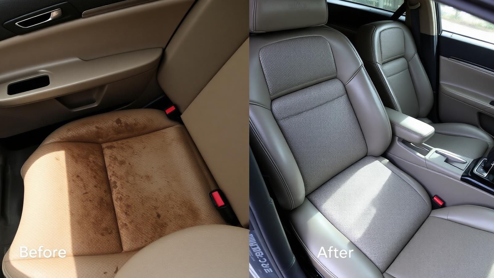 Interior Deep Clean before and after — Toyota Highlander