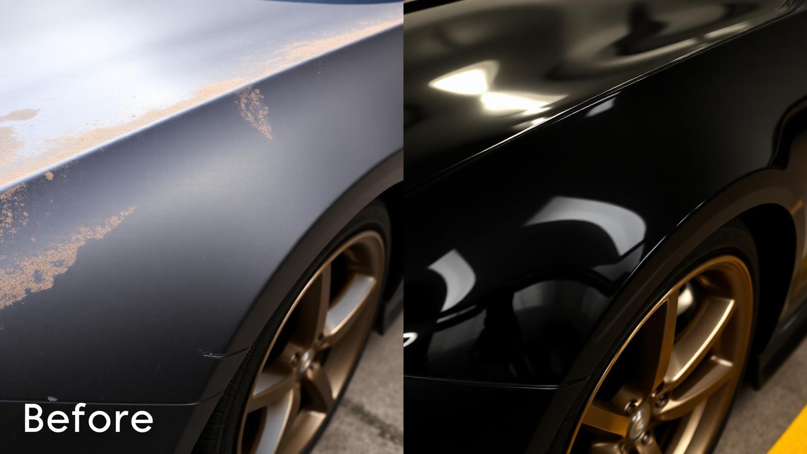 Paint Restoration before and after — BMW M4 Competition