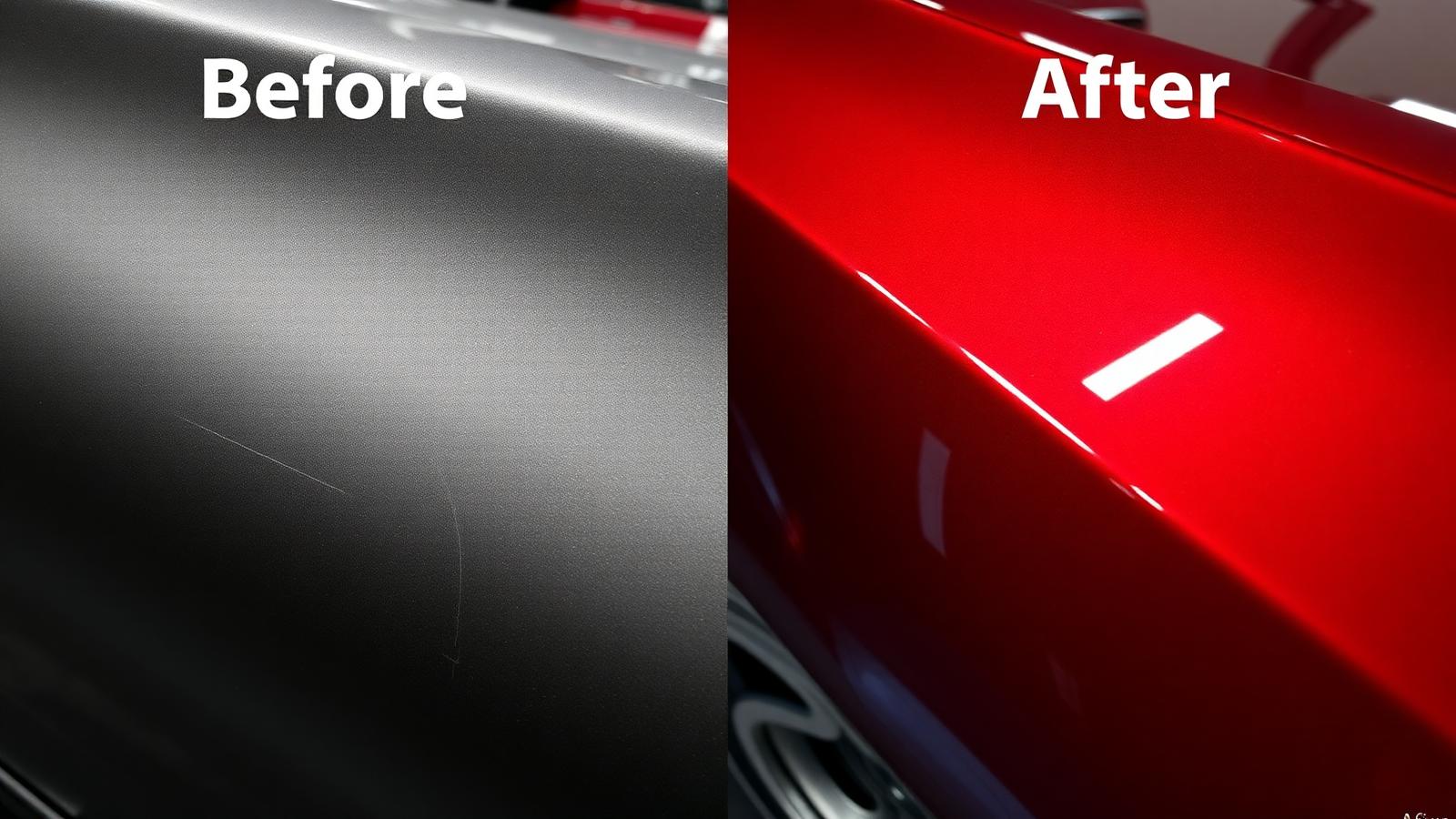 Full Paint Correction before and after — Alfa Romeo Giulia QV