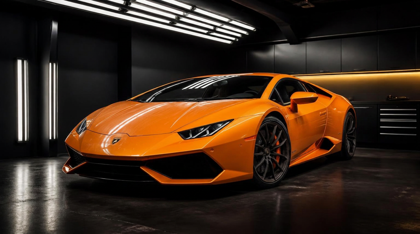 Lamborghini Huracán before detailing — swirls and dull paint