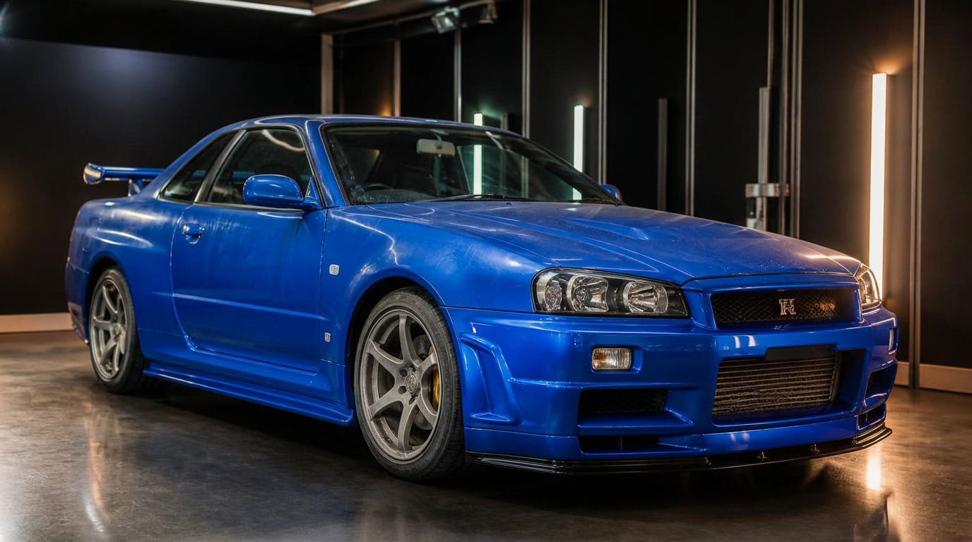Nissan Skyline R34 GT-R before detailing — swirls and dull paint